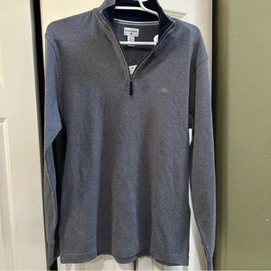 Dockers Men's Gray 1/4 zip Pullover, NWT, Sz S